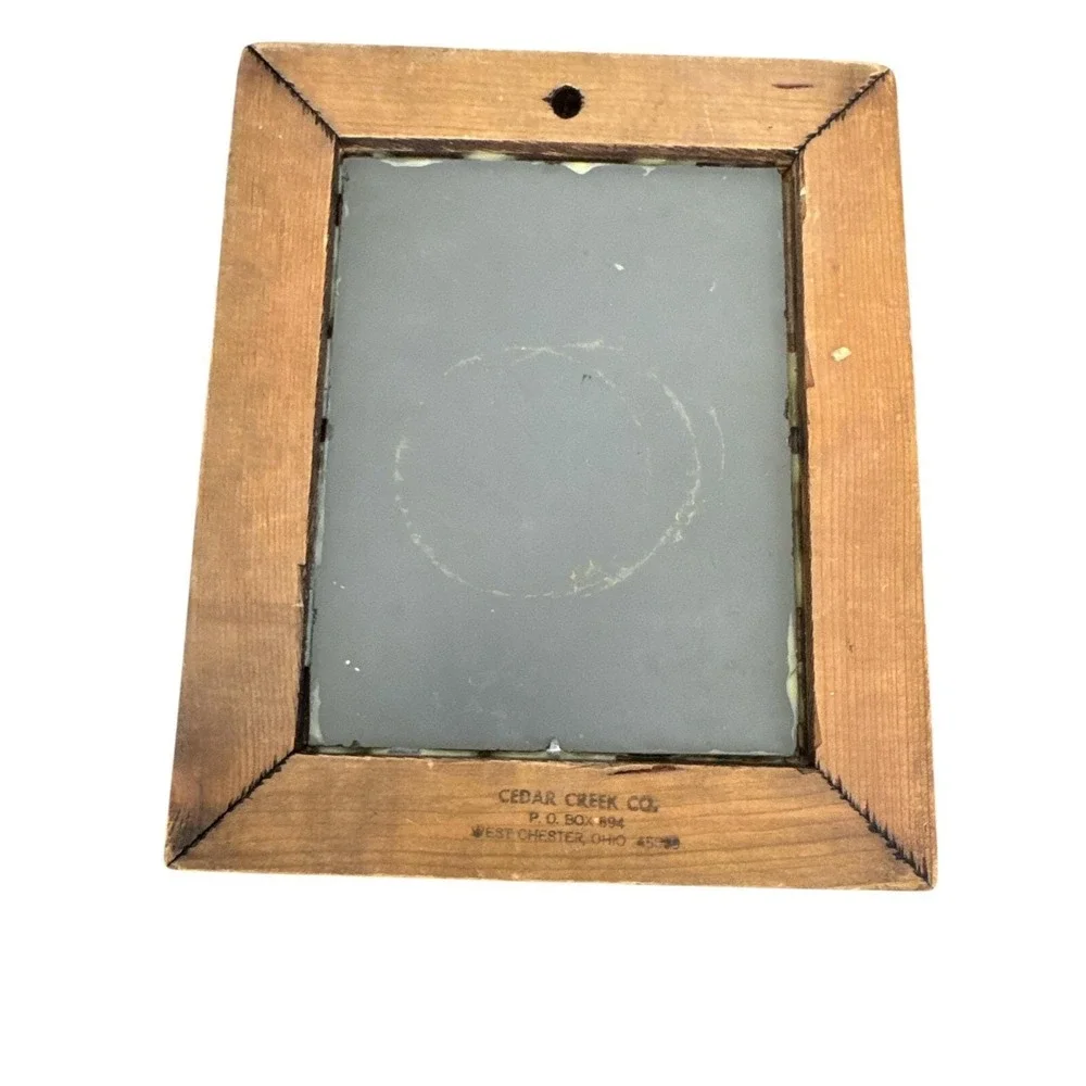 Vintage Cedar Creek Co Country Wooded Framed Mirror